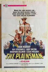 s569 PLAINSMAN one-sheet movie poster '66 Don Murray, Guy Stockwell