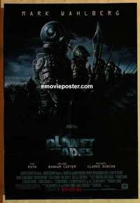 s568 PLANET OF THE APES DS advance one-sheet movie poster '01 Tim Burton