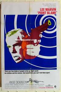 s560 POINT BLANK one-sheet movie poster '67 Lee Marvin, Angie Dickinson