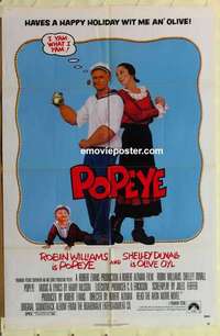 s556 POPEYE one-sheet movie poster '80 Robert Altman, Robin Williams