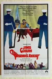 s553 PRESIDENT'S ANALYST one-sheet movie poster '68 wild James Coburn!