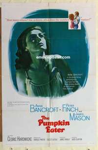 s539 PUMPKIN EATER one-sheet movie poster '64 Anne Bancroft, Peter Finch