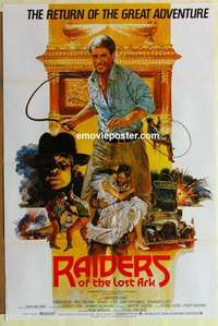 s527 RAIDERS OF THE LOST ARK English one-sheet movie poster R82 George Lucas