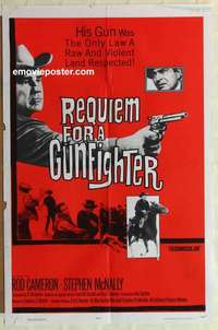 s512 REQUIEM FOR A GUNFIGHTER one-sheet movie poster '65 Rod Cameron