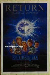 s508 RETURN OF THE JEDI one-sheet movie poster R85 George Lucas classic!