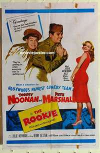s473 ROOKIE one-sheet movie poster '59 Noonan, super sexy Julie Newmar!