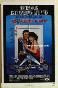 s467 ROUGH CUT one-sheet movie poster '80 Burt Reynolds, David Niven