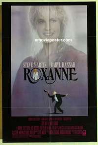 s464 ROXANNE one-sheet movie poster '87 Steve Martin, Daryl Hannah, Schepisi