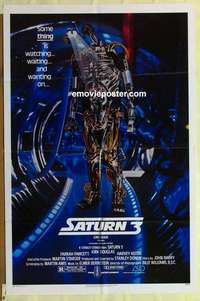 s455 SATURN 3 one-sheet movie poster '80 Kirk Douglas, Farrah Fawcett