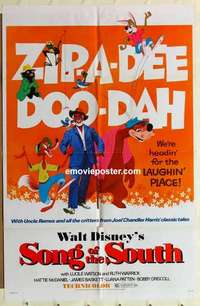 s366 SONG OF THE SOUTH one-sheet movie poster R72 Walt Disney, Uncle Remus