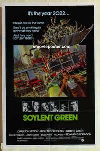 s360 SOYLENT GREEN one-sheet movie poster '73 Charlton Heston, Robinson