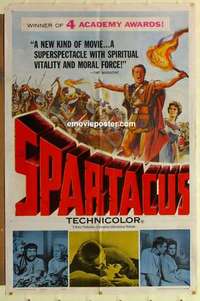 s355 SPARTACUS one-sheet movie poster '61 Stanley Kubrick, Kirk Douglas