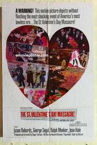 s343 ST VALENTINE'S DAY MASSACRE one-sheet movie poster '67 George Segal