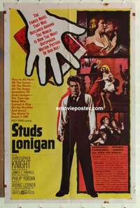 s312 STUDS LONIGAN one-sheet movie poster '60 James T. Farrell, Knight