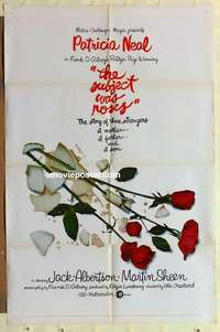 s311 SUBJECT WAS ROSES one-sheet movie poster '68 Martin Sheen, Neal