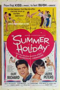 s302 SUMMER HOLIDAY one-sheet movie poster '63 Cliff Richard, Peters