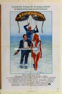 s297 SUNBURN one-sheet movie poster '79 Farrah Fawcett, Charles Grodin
