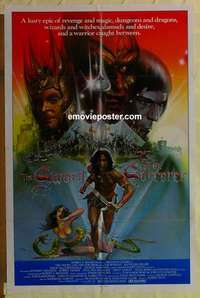 s282 SWORD & THE SORCERER one-sheet movie poster '82 cool fantasy art!