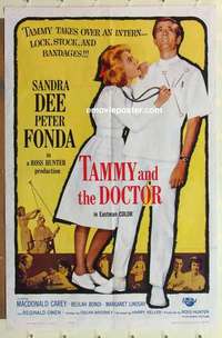 s275 TAMMY & THE DOCTOR one-sheet movie poster '63 Sandra Dee, Fonda