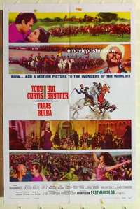 s273 TARAS BULBA one-sheet movie poster '62 Tony Curtis, Yul Brynner