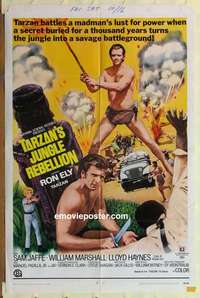 s266 TARZAN'S JUNGLE REBELLION one-sheet movie poster '67 Ron Ely