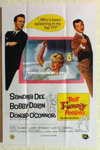 s239 THAT FUNNY FEELING one-sheet movie poster '65 naked Sandra Dee in tub!