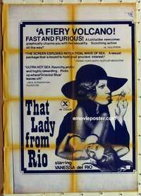 s238 THAT LADY FROM RIO one-sheet movie poster '76 sexy Vanessa del Rio!