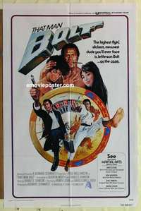 s237 THAT MAN BOLT international style one-sheet movie poster '73 kung fu Fred Williamson!
