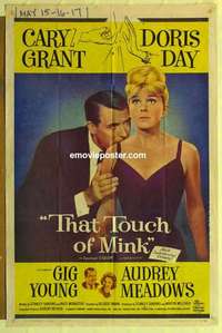 s236 THAT TOUCH OF MINK one-sheet movie poster '62 Cary Grant, Doris Day