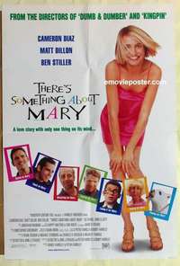 s233 THERE'S SOMETHING ABOUT MARY DS international style C one-sheet movie poster '98 Diaz