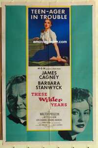 s230 THESE WILDER YEARS one-sheet movie poster '56 Cagney & bad girl!