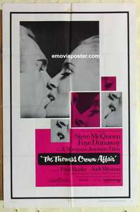 s222 THOMAS CROWN AFFAIR one-sheet movie poster '68 Steve McQueen