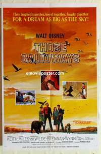 s221 THOSE CALLOWAYS style A one-sheet movie poster '65 Walt Disney