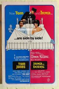 s204 TOM JONES/IRMA LA DOUCE one-sheet movie poster '66 Albert Finney
