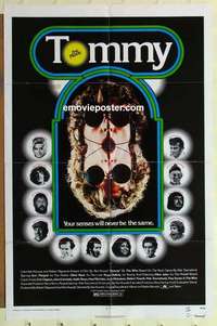 s201 TOMMY one-sheet movie poster '75 The Who, Roger Daltrey, rock 'n' roll!