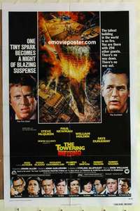 s191 TOWERING INFERNO one-sheet movie poster '74 Steve McQueen, Paul Newman