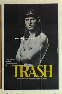 s185 TRASH one-sheet movie poster '70 Dallessandro, Andy Warhol classic!