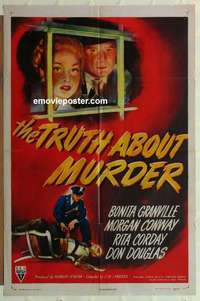 s174 TRUTH ABOUT MURDER one-sheet movie poster '46 Bonita Granville