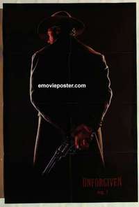 s154 UNFORGIVEN teaser one-sheet movie poster '92 Clint Eastwood
