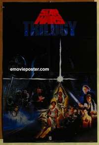 s332 STAR WARS TRILOGY video 1sh movie poster R90 George Lucas