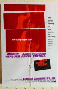s123 WAIT UNTIL DARK one-sheet movie poster '67 blind Audrey Hepburn!