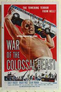 s115 WAR OF THE COLOSSAL BEAST one-sheet movie poster '58 Bert I. Gordon