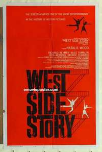 s097 WEST SIDE STORY one-sheet movie poster '61 rare pre-Awards style!