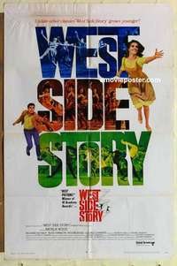 s096 WEST SIDE STORY one-sheet movie poster R68 Natalie Wood, Rita Moreno