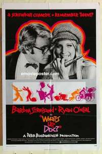s091 WHAT'S UP DOC style B one-sheet movie poster '72 Barbra Streisand