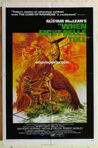 s087 WHEN EIGHT BELLS TOLL one-sheet movie poster '71 Anthony Hopkins