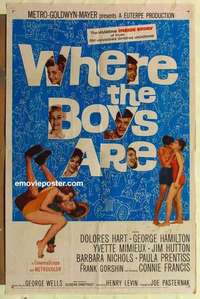 s079 WHERE THE BOYS ARE one-sheet movie poster '61 Connie Francis