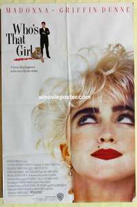 s065 WHO'S THAT GIRL international style one-sheet movie poster '87 Madonna, Griffin Dunne