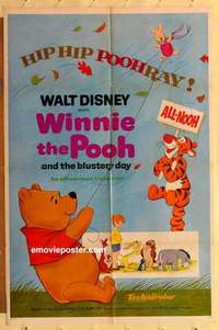 s052 WINNIE THE POOH & THE BLUSTERY DAY one-sheet movie poster '69