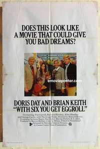 s044 WITH SIX YOU GET EGGROLL one-sheet movie poster '68 Doris Day, Keith